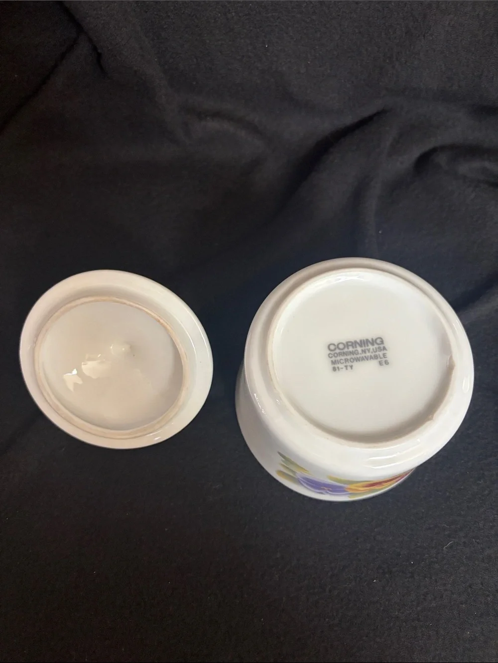 Corning Corelle sugar bowl Summer Blush/ Pansy Pattern